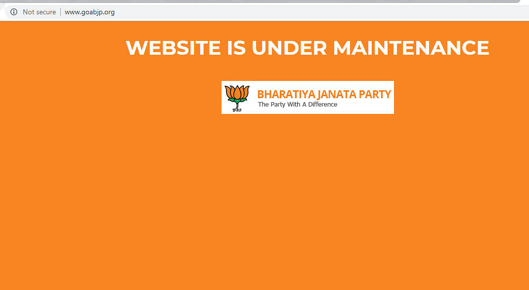 Goa BJP's website hacked, reads 'Pakistan Zindabad'