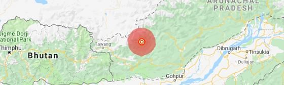 5.6 earthquake in East Kameng of Arunachal Pradesh on Friday. (IMD)