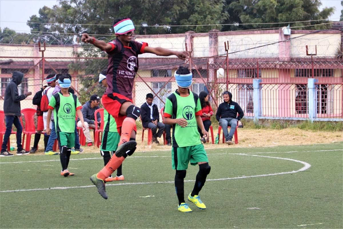 A platform for visually impaired football players