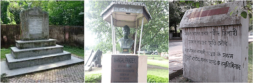 A bust statue of Mangal Pandey was later put up in the Mangal Pandey Park. (Photo: Wikimedia Commons)