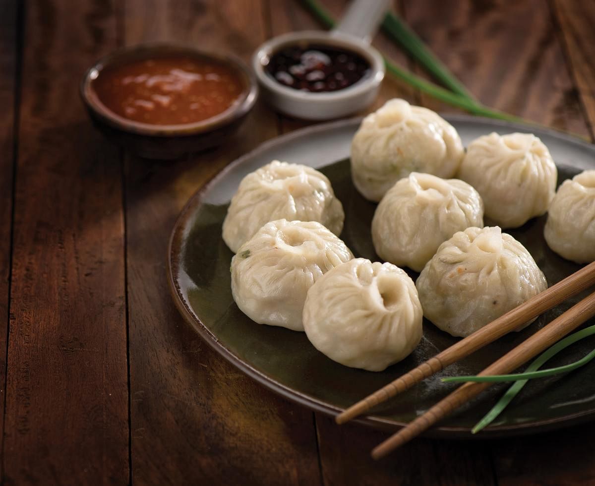 Steamed momos have many takers