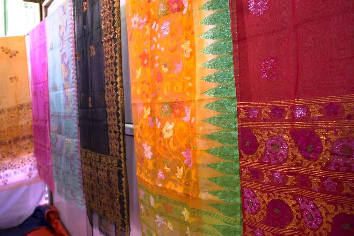 Floral saris in vogue this festive season