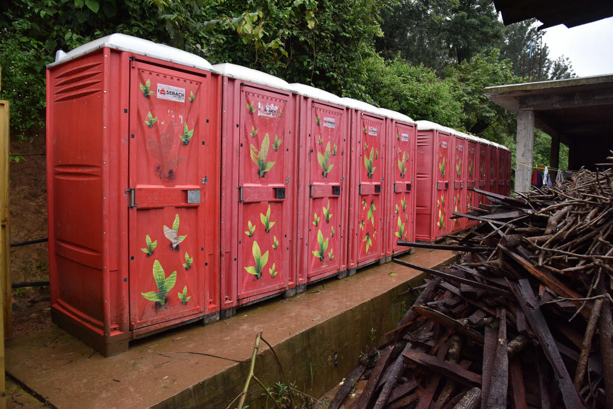 Mobile toilets, not of real help to flood victims