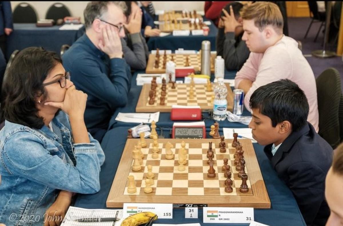 PV Nandhidhaa posts surprise win over R Praggnanandhaa in opening round of Gibraltar Chess Festival