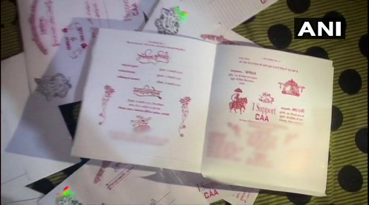 MP groom prints pro-CAA slogan on his marriage card