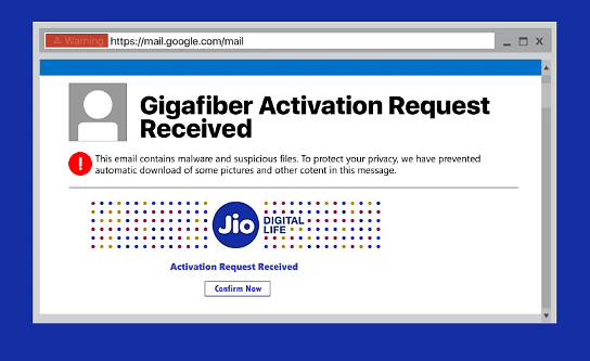 Beware of JioFiber e-mail! It may be a phishing scam