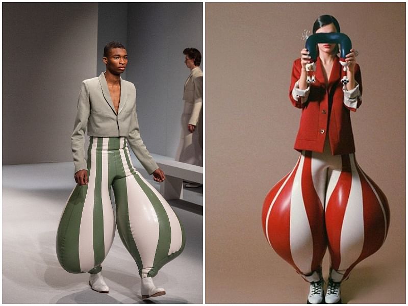 New balloon-like inflated pants remind you of Aladdin, pictures go viral