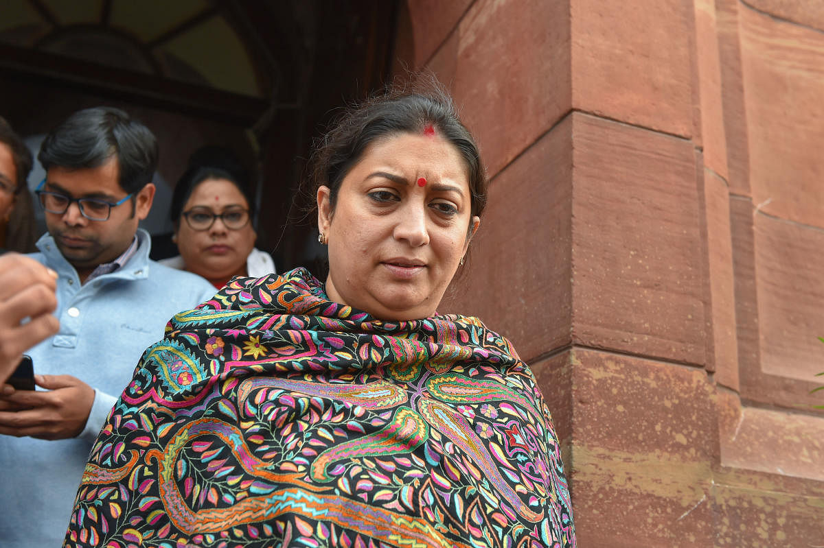 Congress MPs misbehaved with BJP women MPs in Lok Sabha: Smriti Irani