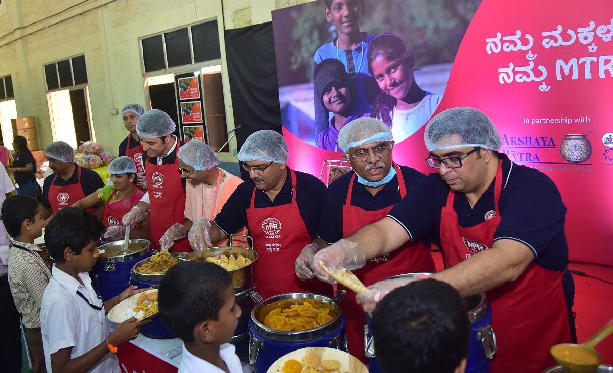 MTR, Akshaya Patra to provide meals to 6,000 students
