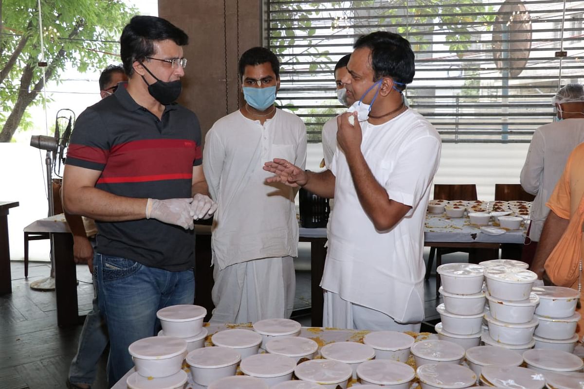 Ganguly helps ISKCON feed 10,000 more people daily during lockdown period