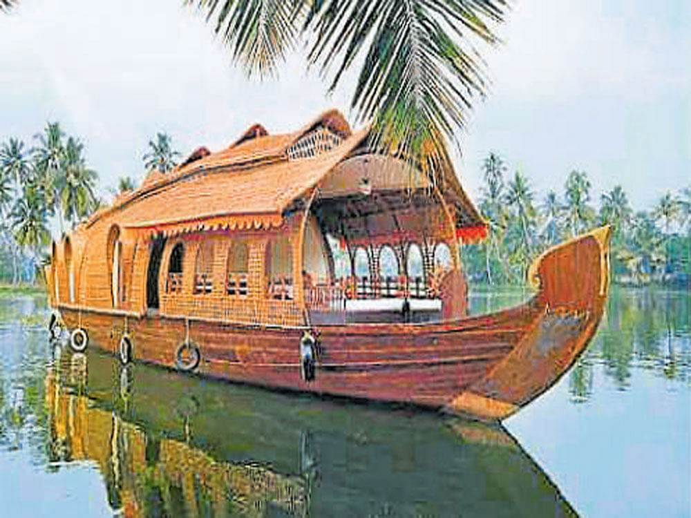 Houseboats cruising through the waters in Udupi