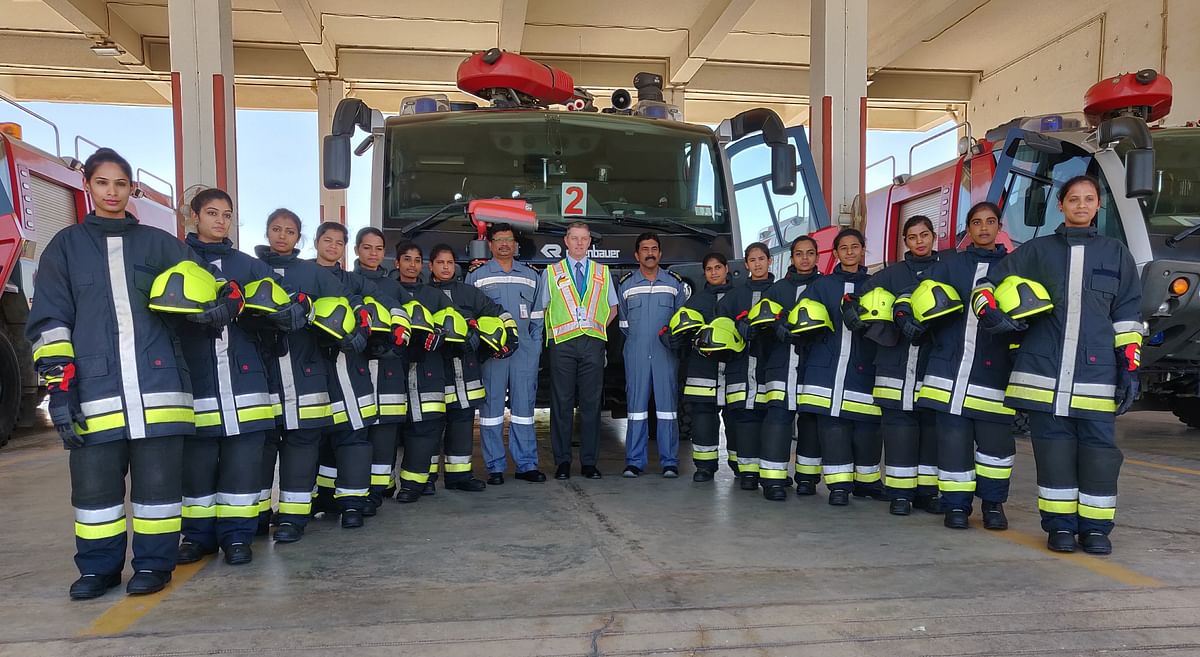 KIA first airport to induct women firefighters 