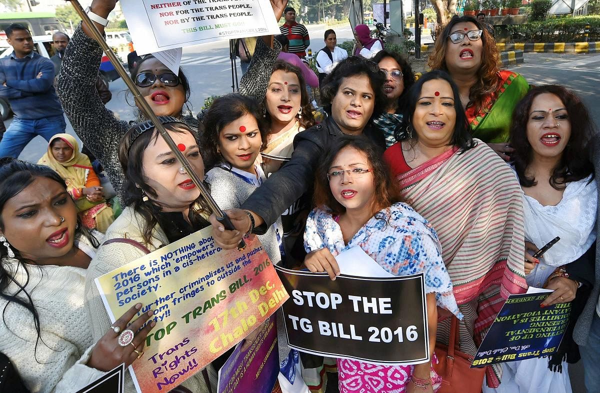 Protest against transgender and anti-trafficking bills