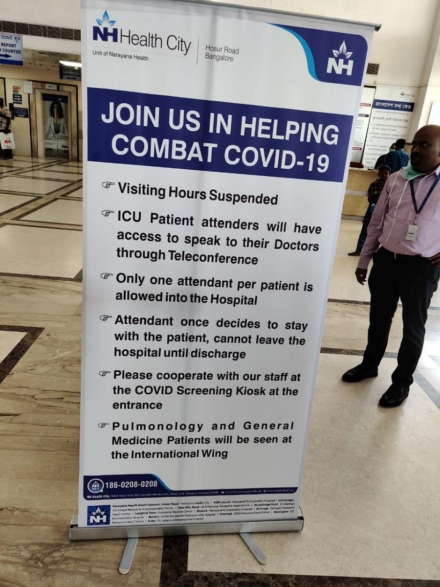 Coronavirus: Bengaluru private hospitals limit visitors, ban medical reps