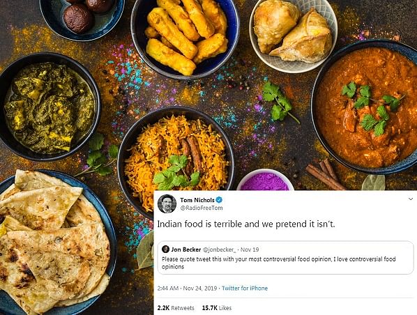 Twitter row over Indian food