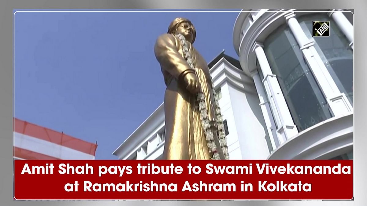 Amit Shah pays tribute to Swami Vivekananda at Ramakrishna Ashram in Kolkata