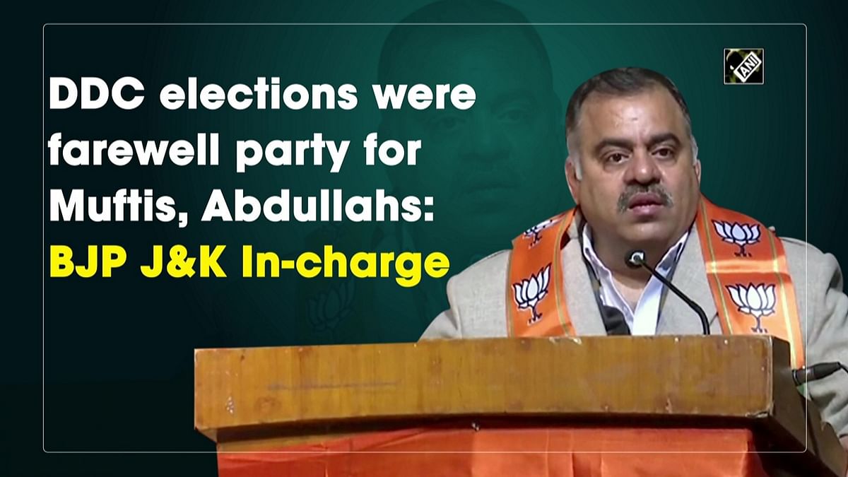 DDC elections were farewell party for Muftis, Abdullahs: BJP J&K In-charge Tarun Chugh
