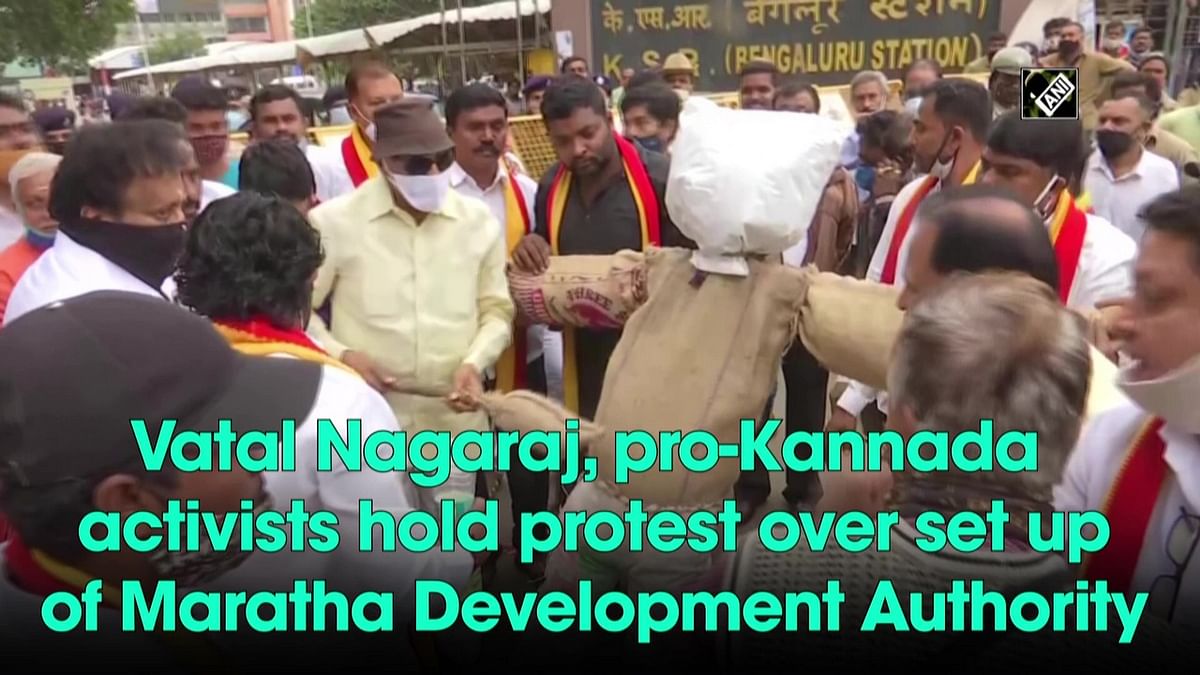 Vatal Nagaraj protests over set up of Maratha Development Authority