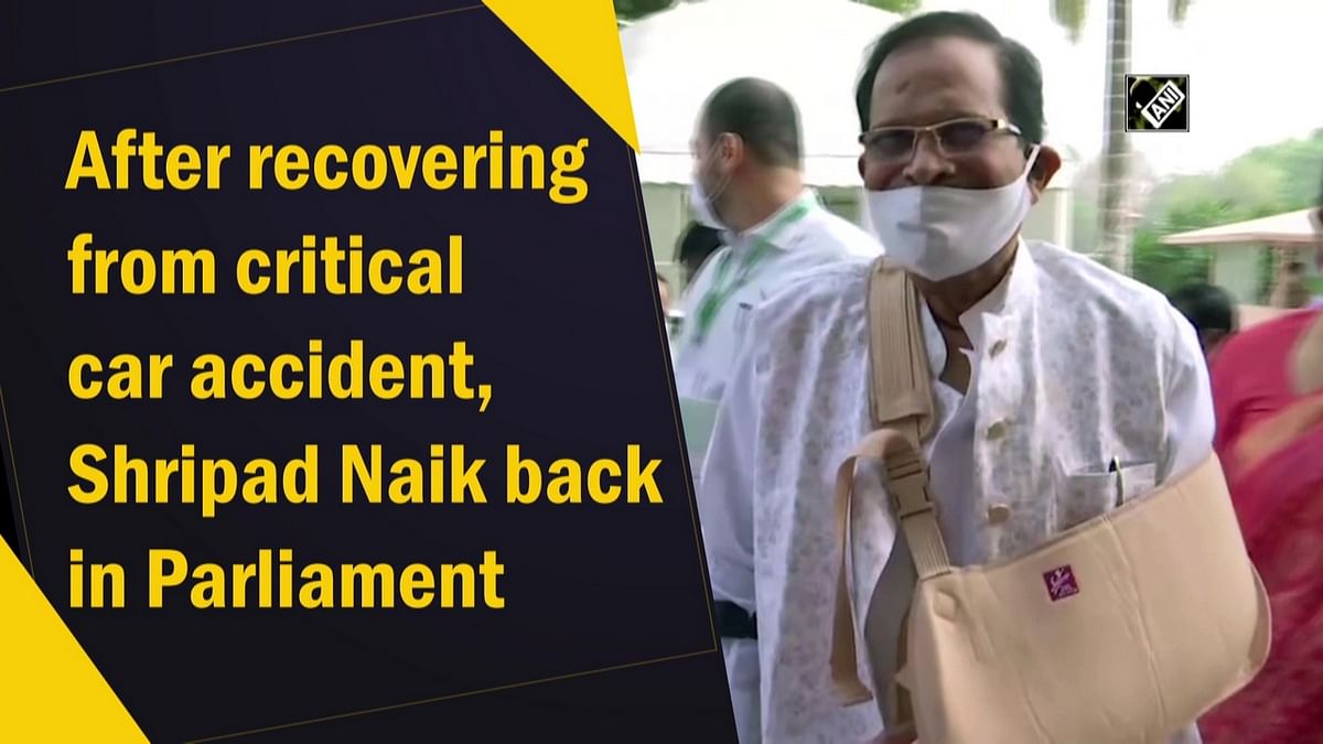 After recovering from critical car accident, Shripad Naik back in Parliament