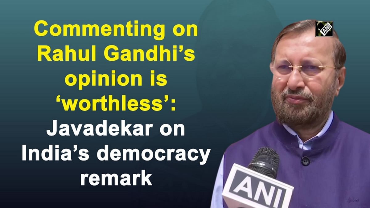 Commenting on Rahul Gandhi’s opinion is ‘worthless’: Javadekar on India’s democracy remark