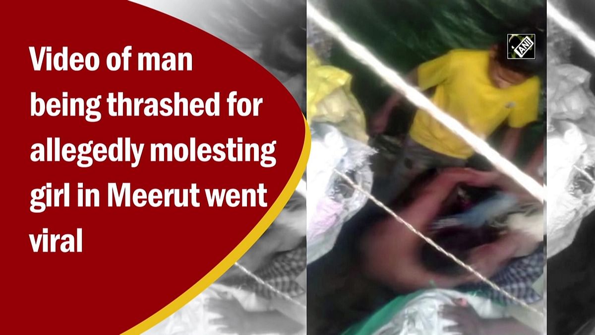 Video of man being thrashed for allegedly molesting a girl in Meerut goes viral