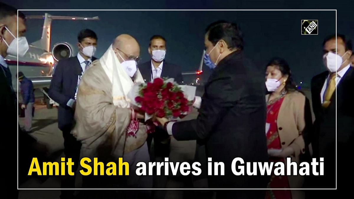 Amit Shah arrives in Guwahati
