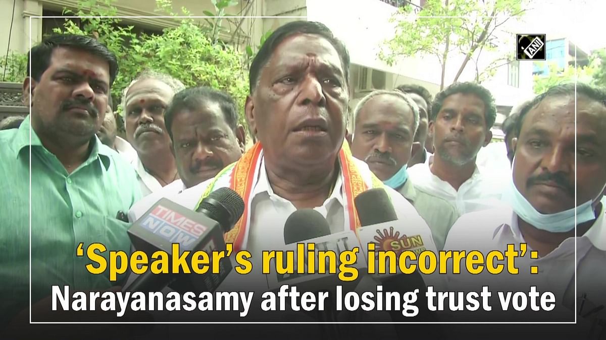 Speaker’s ruling incorrect, says Narayanasamy after losing trust vote