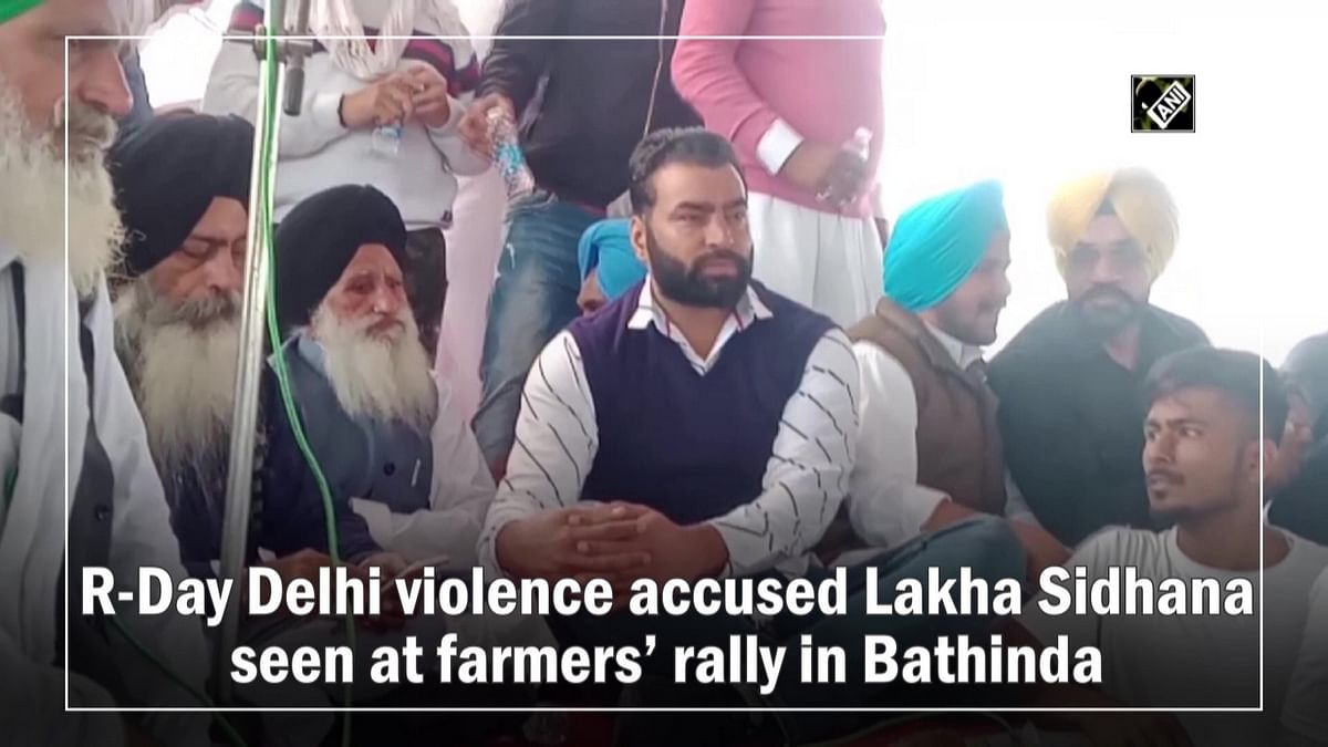 R-Day violence accused Lakha Sidhana seen at farmers’ rally in Bathinda