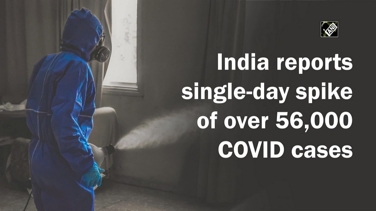 India reports single-day spike of over 56,000 Covid-19 cases