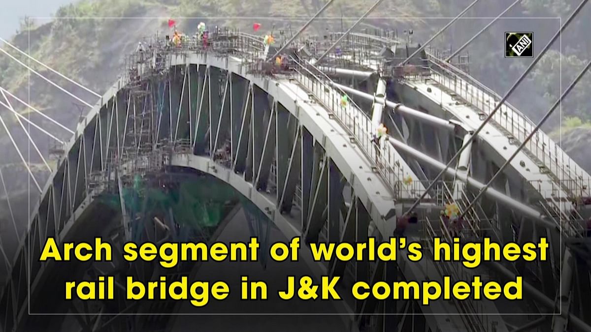 Arch segment of world’s highest rail bridge in J&K completed