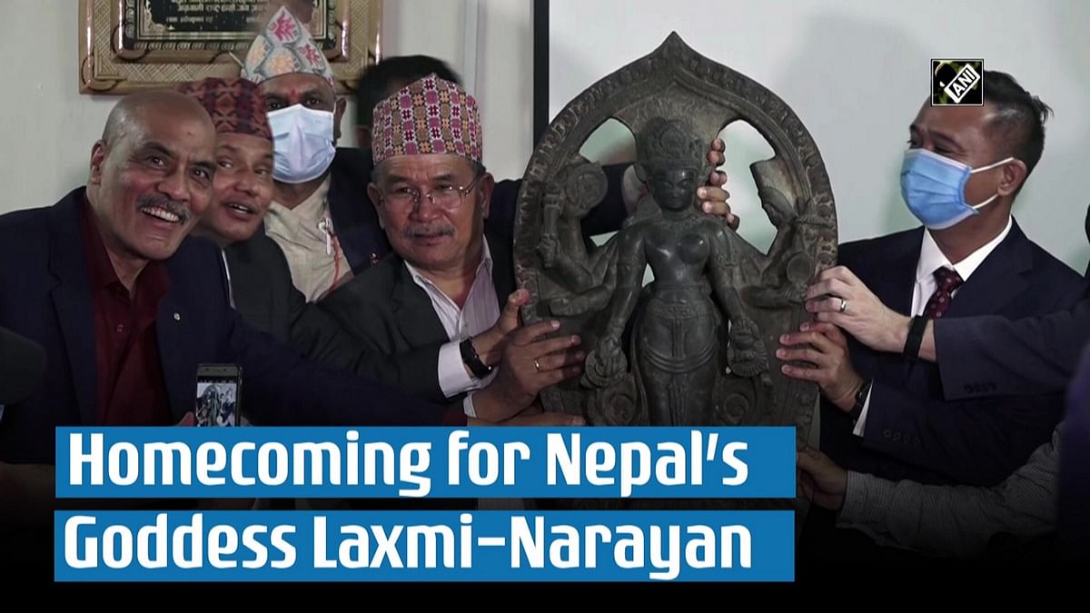 Stolen in 1984, figure of Goddess Laxmi-Narayan returns to its home in Nepal