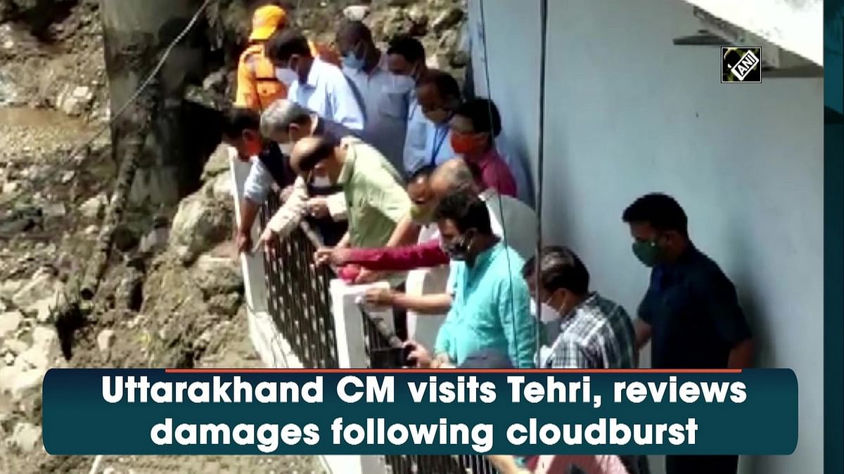 Uttarakhand CM visits Tehri, reviews damage following cloudburst