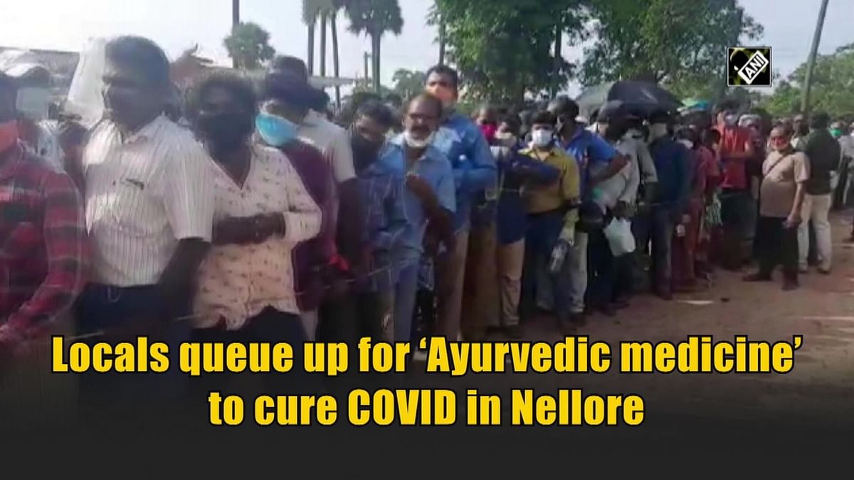 Locals queue up for ‘Ayurvedic medicine’ to cure Covid in Nellore