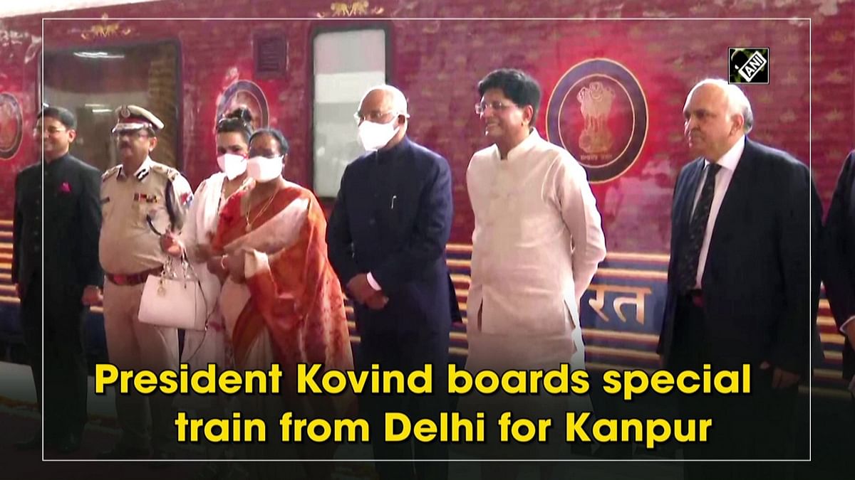 President Kovind boards special train from Delhi for Kanpur