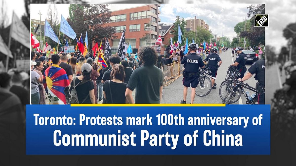 Toronto protesters denounce Communist Party of China to mark its centenary