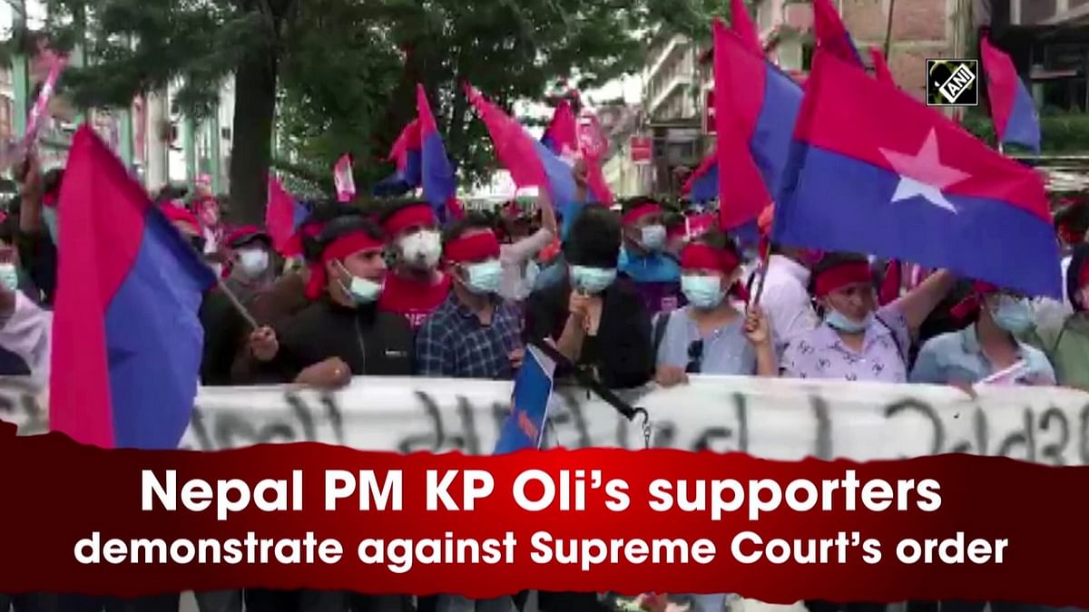Nepal PM KP Oli’s supporters demonstrate against Supreme Court’s order