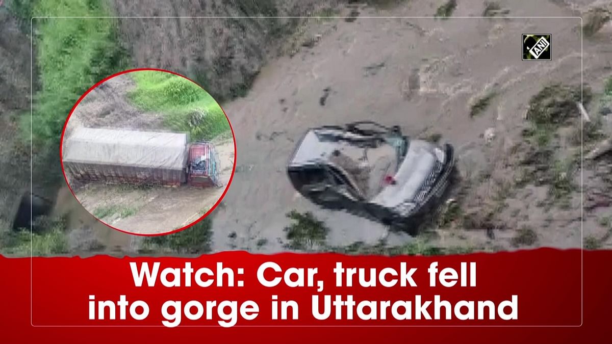 Watch: Car, truck fell into gorge in Uttarakhand
