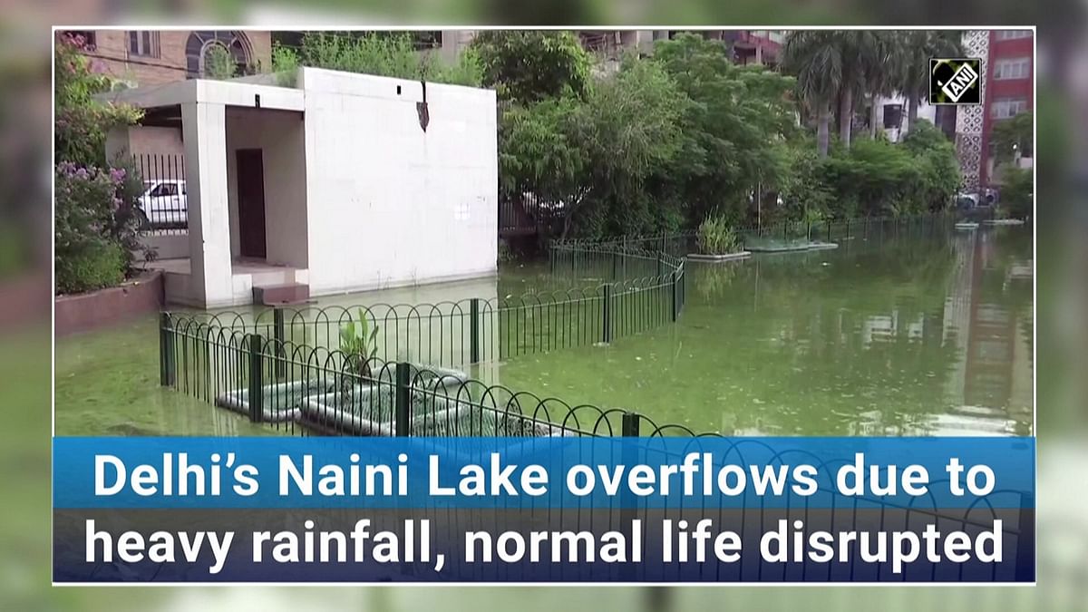 Delhi’s Naini Lake overflows due to heavy rainfall; normal life disrupted