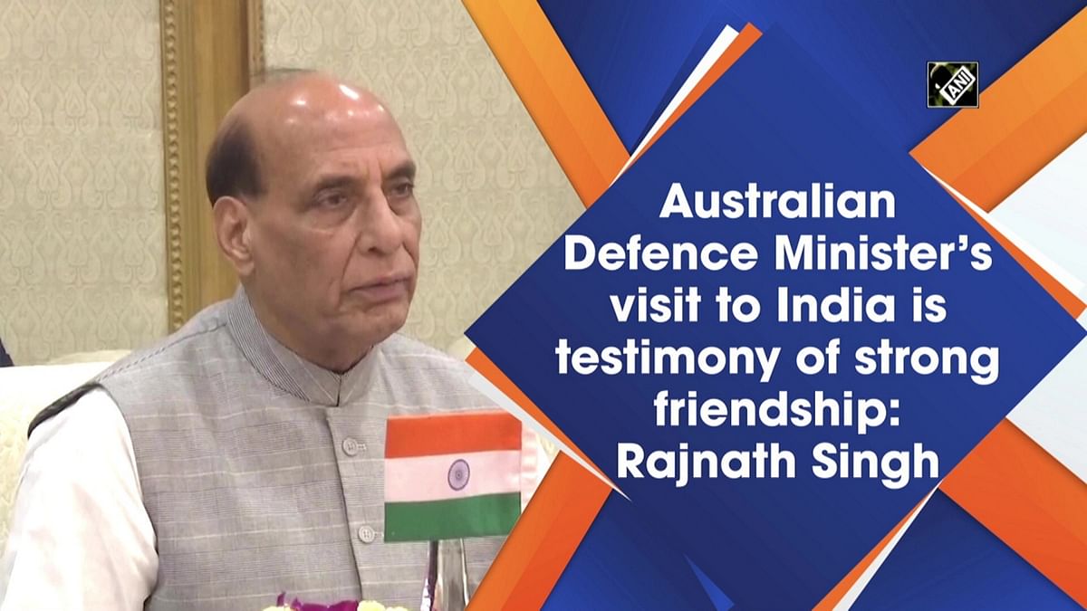 Australian defence minister’s visit to India is testimony of strong friendship: Rajnath