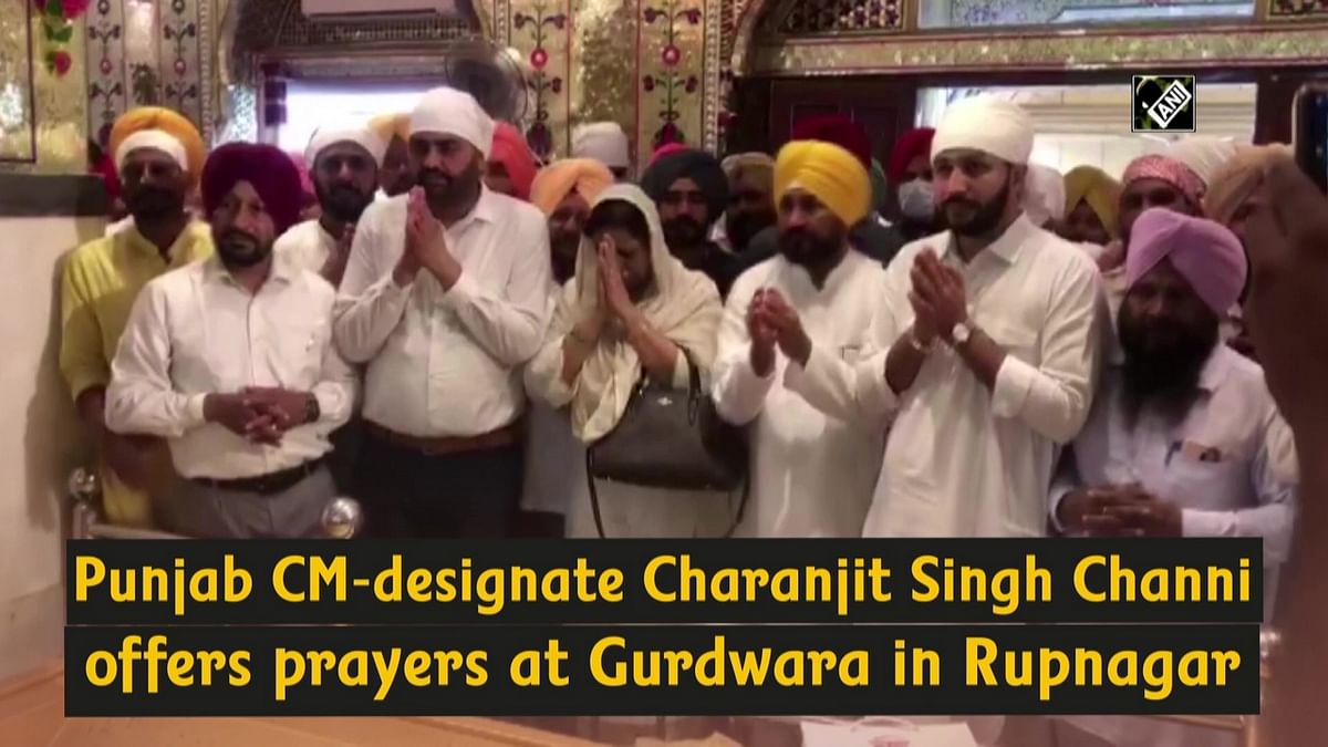 Punjab CM-designate Channi offers prayers at Rupnagar Gurdwara