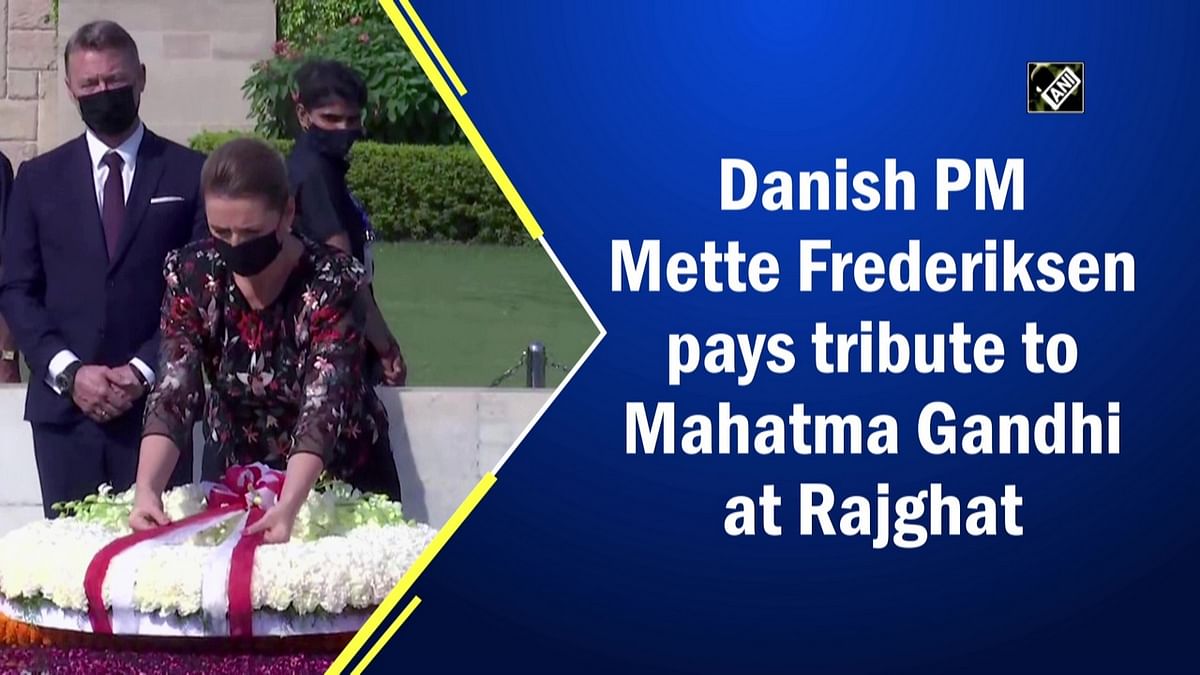 Danish PM Mette Frederiksen pays tribute to Mahatma Gandhi at Rajghat