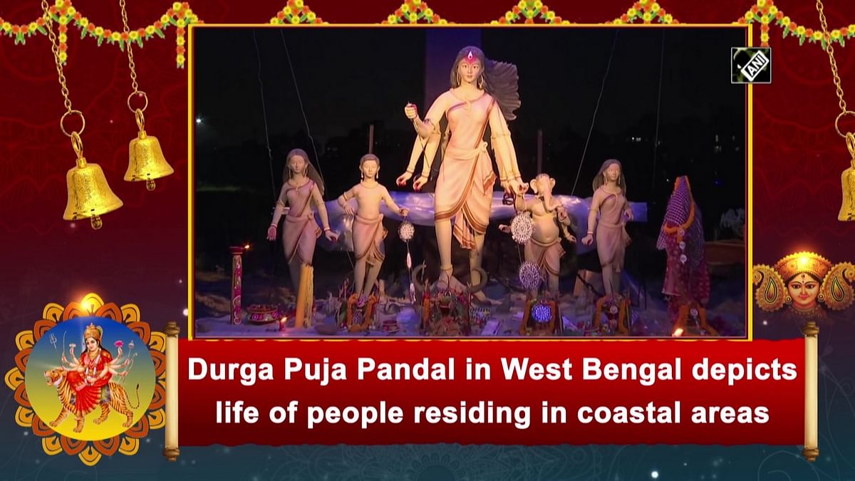 Durga Puja Pandal in WB shows plight of people in coastal areas during cyclones