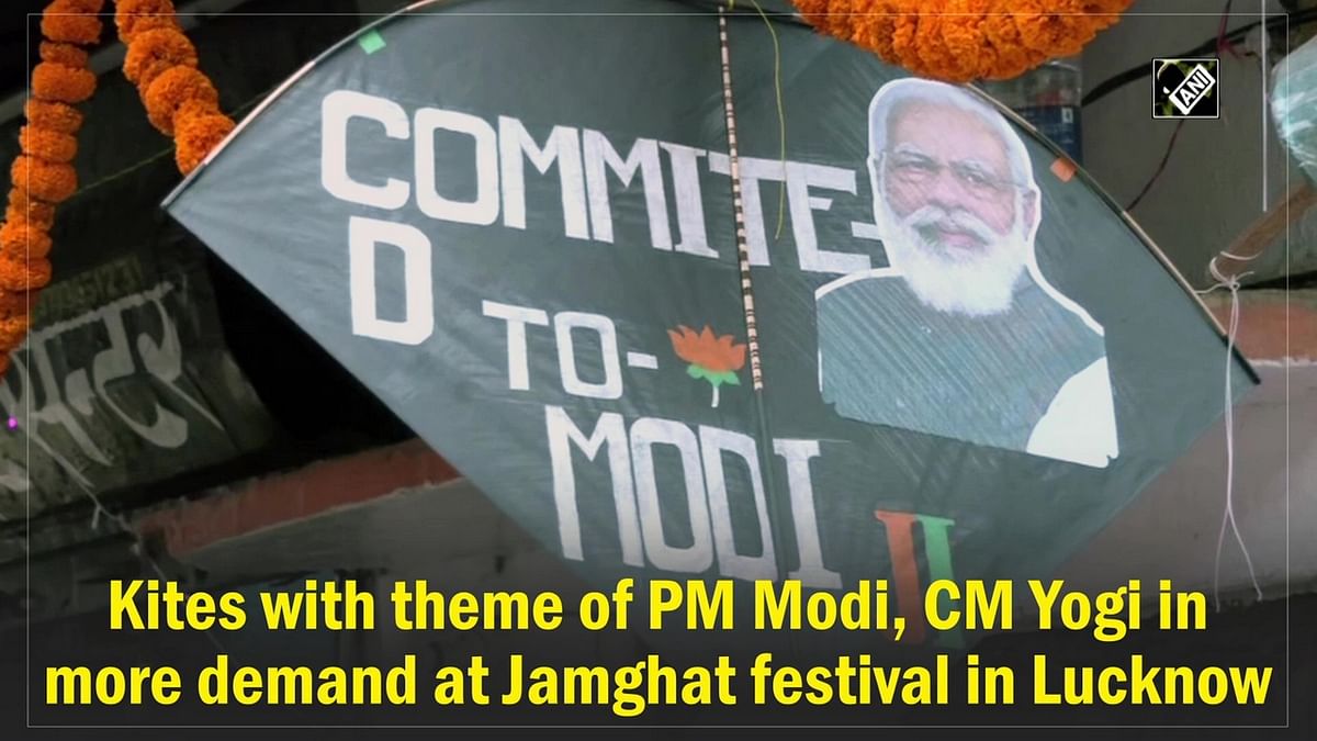 Kites featuring PM Modi, Yogi in more demand at Jamghat festival in Lucknow