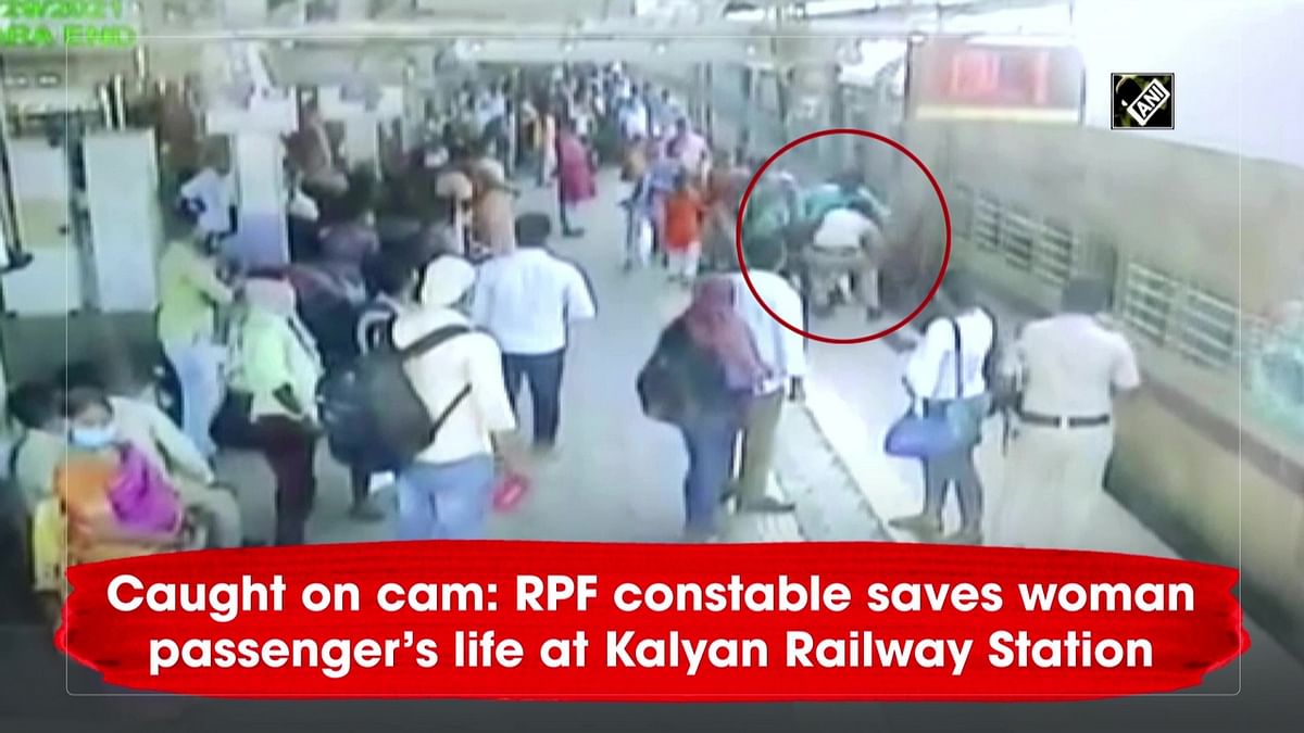 Caught on cam: RPF constable saves woman’s life at Kalyan Railway Station