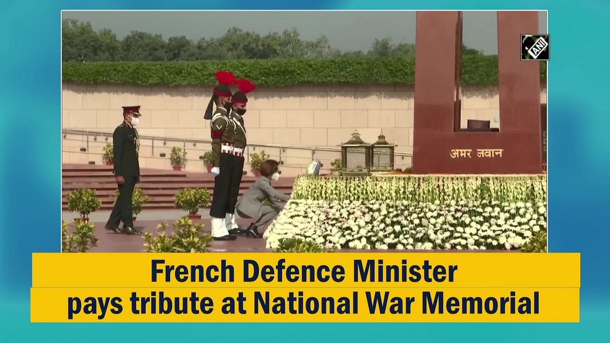 French Defence Minister pays tribute at National War Memorial