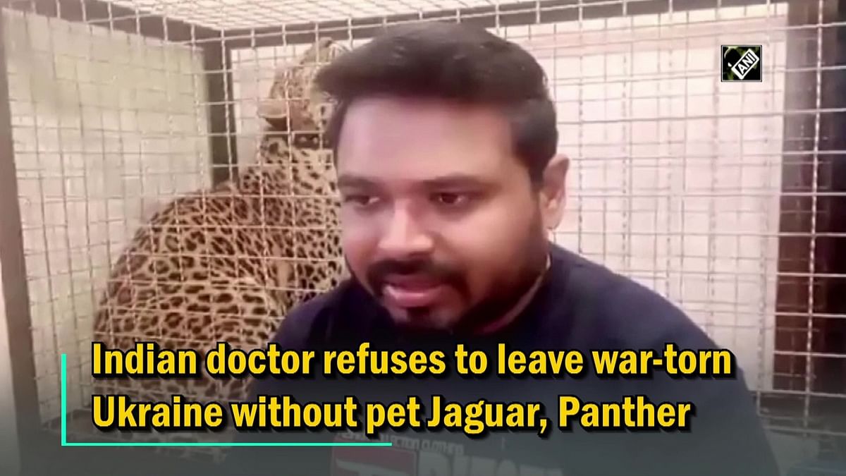 Indian doctor refuses to leave Ukraine without pet jaguar, panther