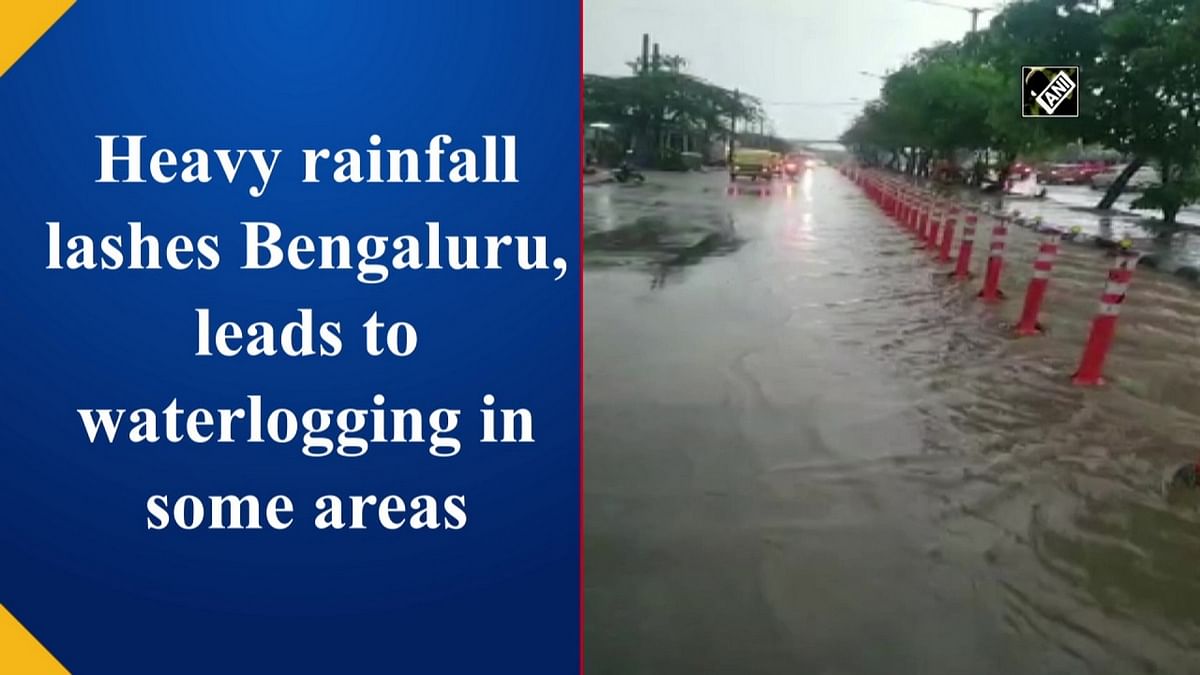 Heavy rainfall lashes Bengaluru, leads to waterlogging in low-lying areas