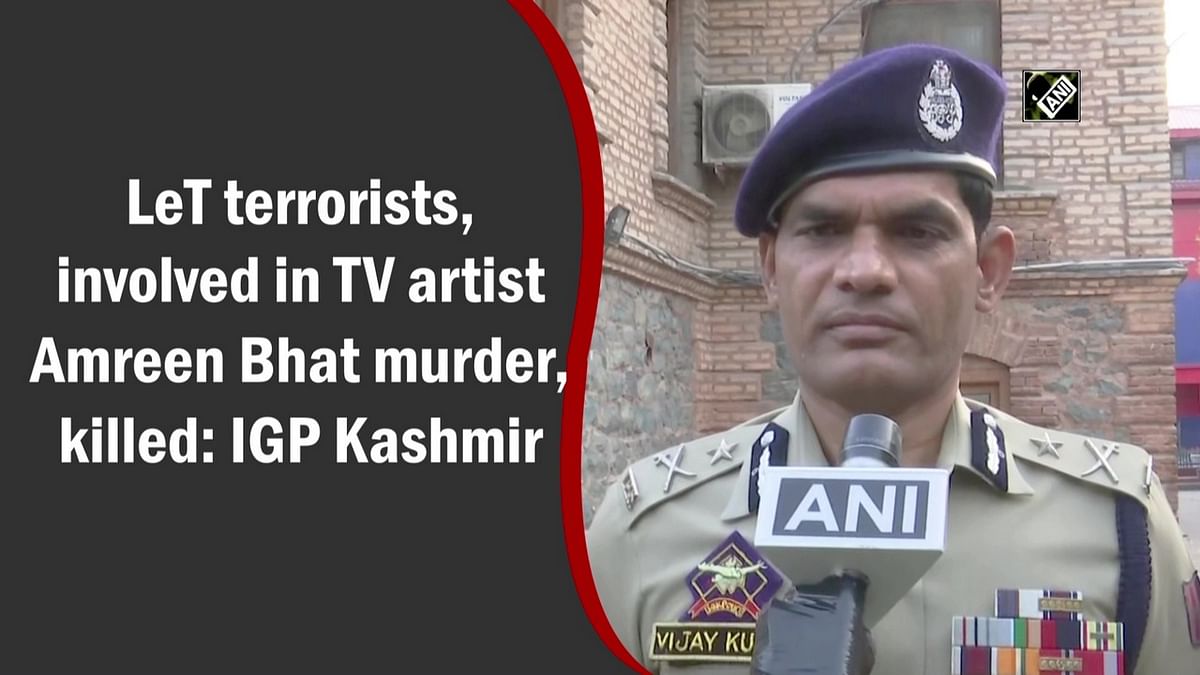 LeT terrorists, involved in TV artist Amreen Bhat murder, killed: IGP Kashmir