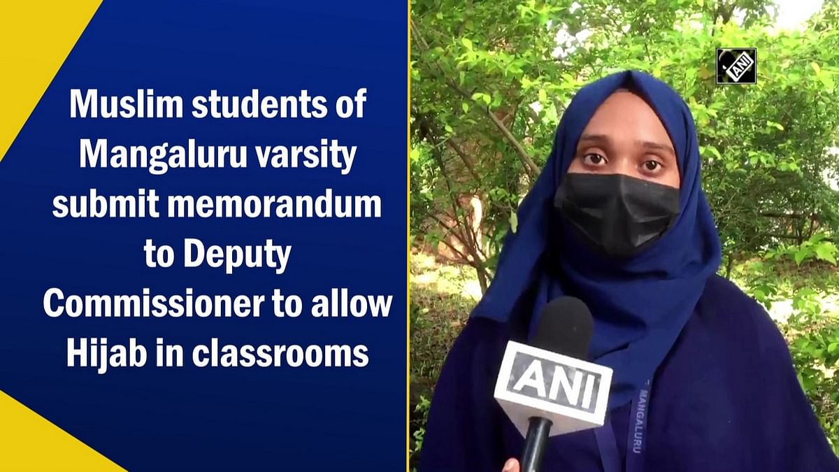 Mangaluru varsity Muslim students submit memorandum to Deputy Commissioner to allow Hijab in classrooms