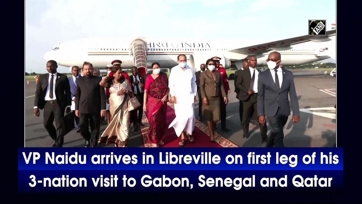 VP Naidu arrives in Libreville on first leg of his 3-nation visit to Gabon, Senegal and Qatar